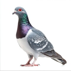 Naklejka premium Peacock bird standing on white background