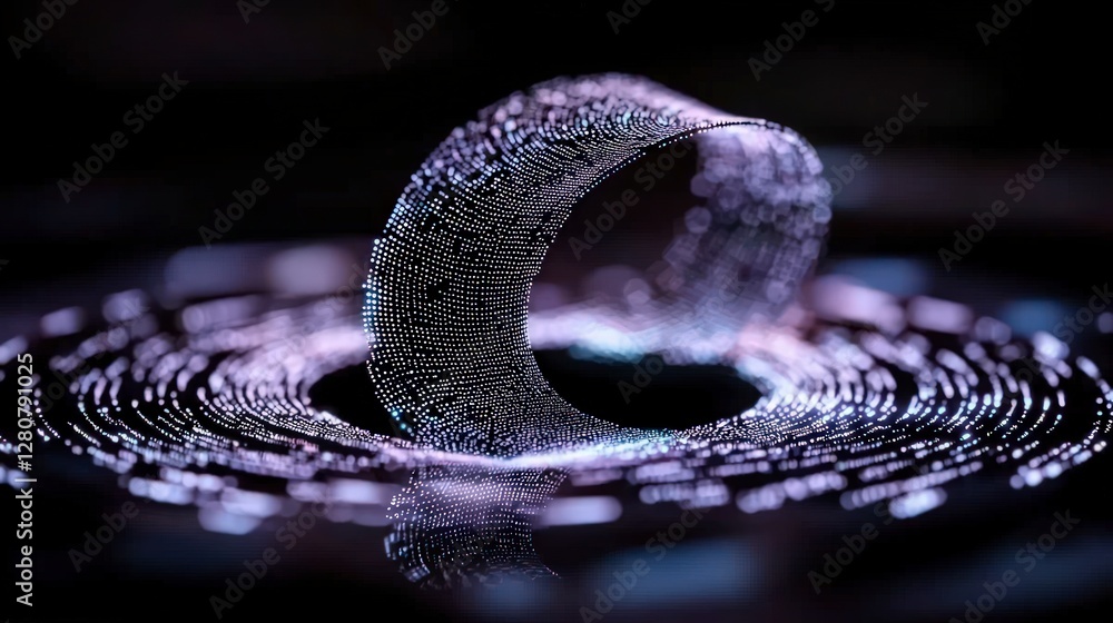 Aufkleber futuristic digital data stream abstract ai technology background