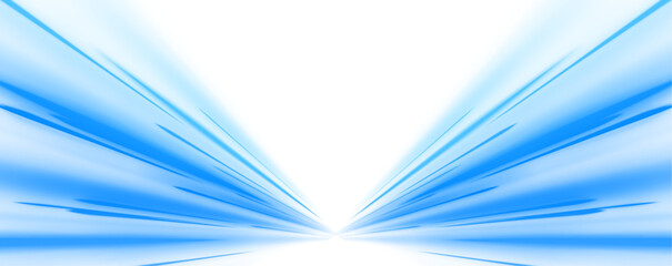 Blue wave curved lines for presentations, illustration of articles and publications on technological trends and innovations. Panoramic high speed technology concept, light abstract background PNG. 