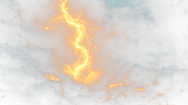 a large orange lightning