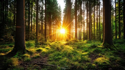 Obraz premium Mixed Perspectives Forest Dawn