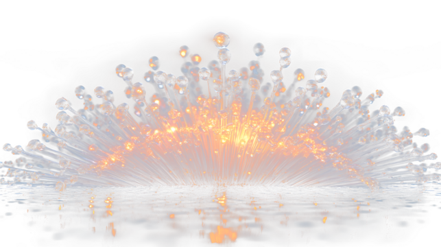 a bunch of water droplets