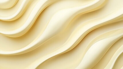 Obraz premium Creamy swirls of pale yellow substance flowing smoothly