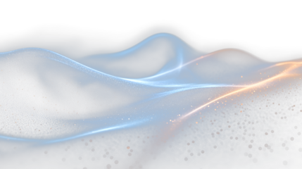 a blue and gold wave with some light