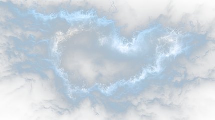 a heart shaped cloud in the sky