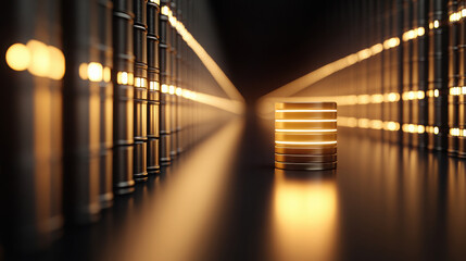 Sql data pipeline concept with modern digital data visualization