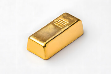Gold bar isolated on white