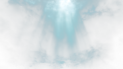 a dark blue ocean with a light coming from the top