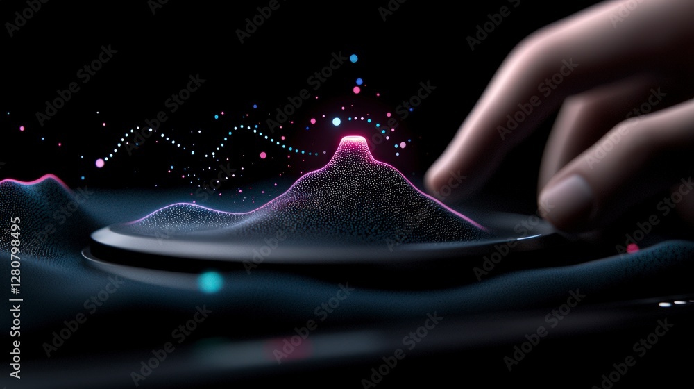 Poster ai dashboard futuristic customer sentiment analysis interface