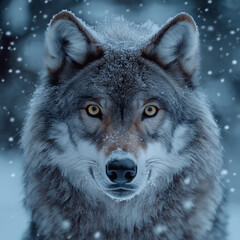 wolf in the snow
