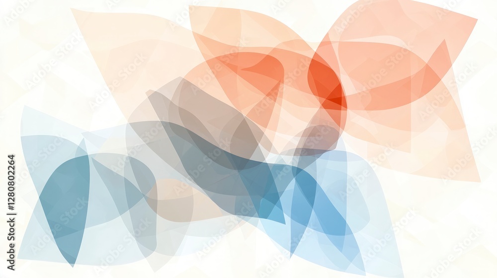 Poster abstract colorful overlapping shapes pastel background design element