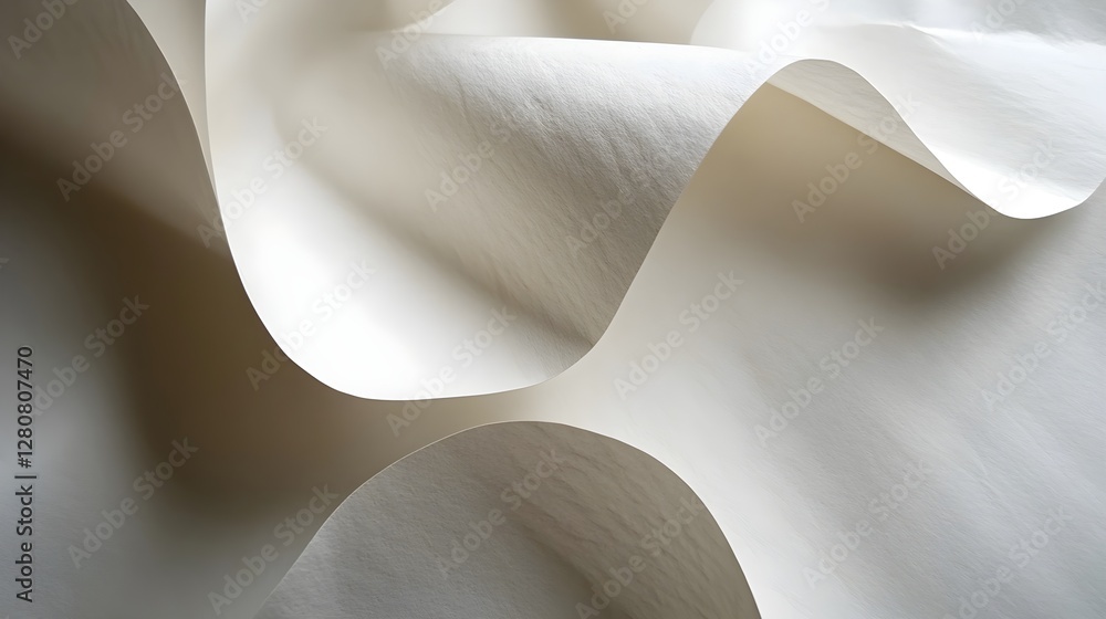 Poster abstract curved paper background with elegant light and shadow for graphic resource