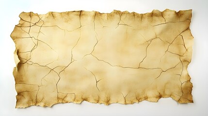 Fototapeta premium Aged Parchment: Vintage Paper Texture with Cracks and Torn Edges for Backgrounds and Graphic Design Resources
