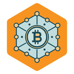 Hexagon Bitcoin Icon