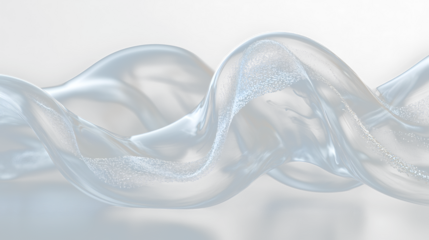 a white wave of smoke on a black background