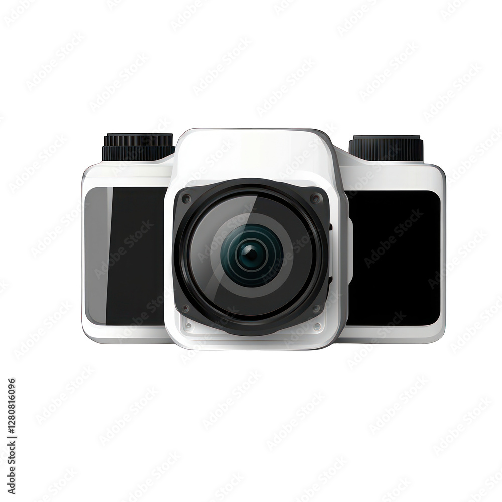 Poster gopro action camera isolated on transparent background