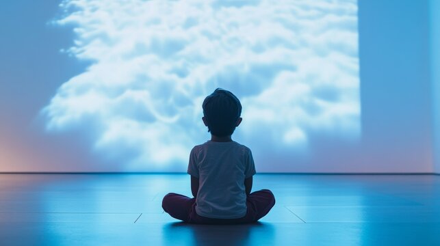 Autism research on promoting emotional regulation with calming visuals. Featuring serene nature videos and guided relaxation