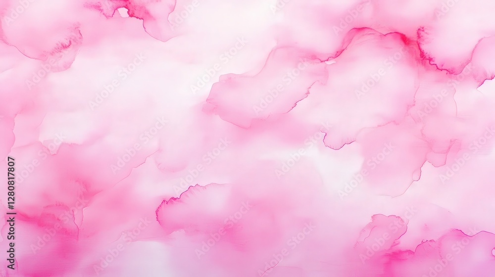 Poster a soft, abstract pink watercolor background with delicate blending and fluid shapes, creating a calm