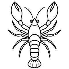 Elegant Lobster One-Line Vector Art