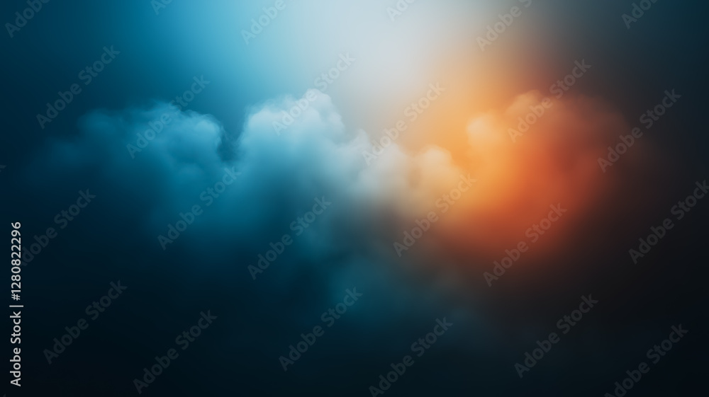 Poster clouded gradient of colors: an artistic photograph captures the dreamy essence of soft clouds, maste