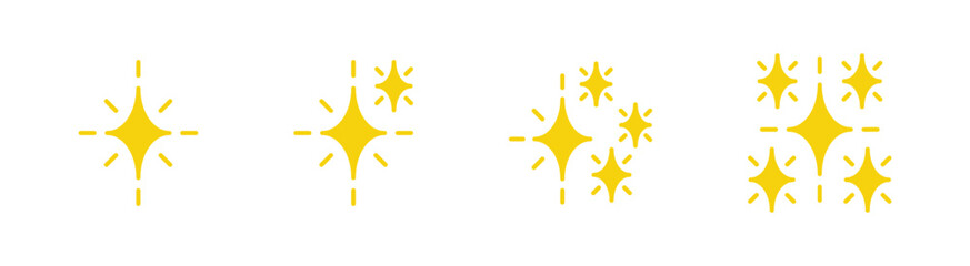 Obraz premium Stars collection. Star vector icons. Set of Stars. Star icon set. Sparkle icon. Sparkle set