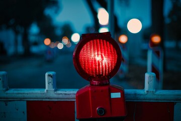 Construction site warning lamp