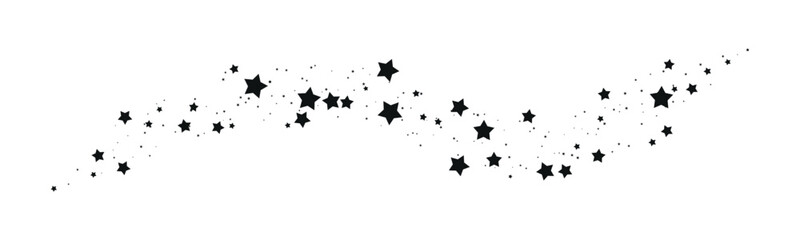 Elegant black shooting stars on transparent or white background © ShafiqGFX