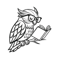 Wise Owl Reading Book, Glasses, Knowledge, Learning, Wisdom