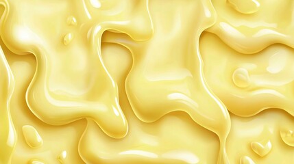 Creamy yellow liquid flowing, abstract texture background, food, culinary