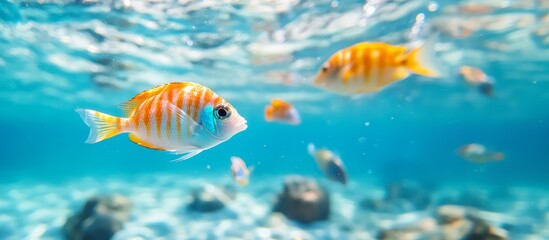 Naklejka premium Underwater scene