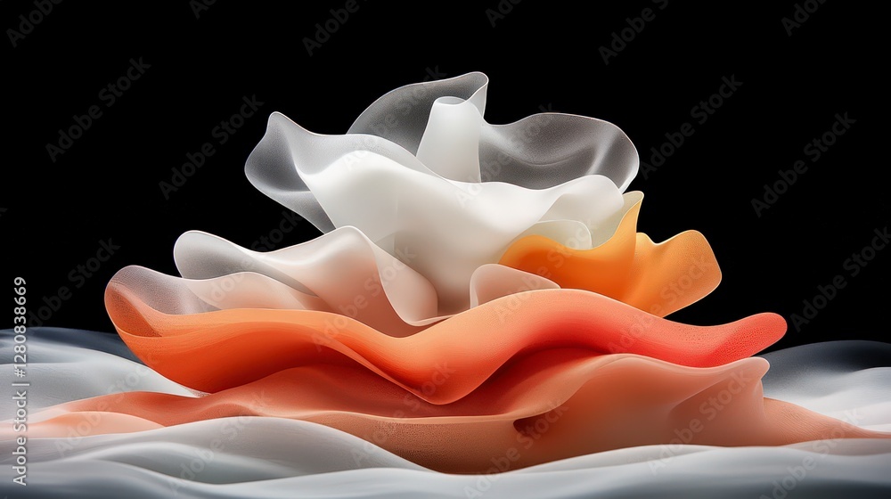 Poster abstract pastel swirls ai generated art fluid design colorful texture background