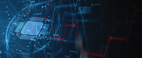 Obraz premium The key to safety enhancing cyber security protections