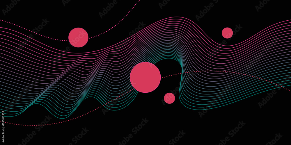 Poster abstract background with lines and gradient.