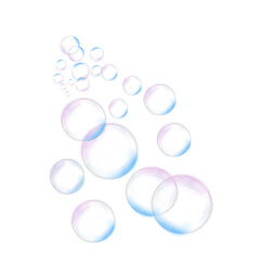 soap bubbles isolated on white background