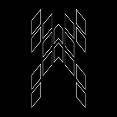 Outline logo design letter X. Suitable for t-shirts, companies, gamers, sports, construction, and so on. The outline logo is in the form of arrows. Logo Outline Style Arrows and Buildings.