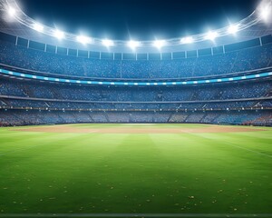 Empty Stadium at Night