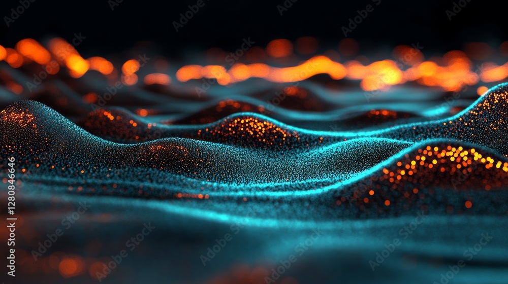 Poster vibrant hues of dynamic light patterns create a mesmerizing high-definition effect