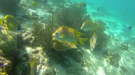 Fototapeta premium Underwater coral reef with fish (1)