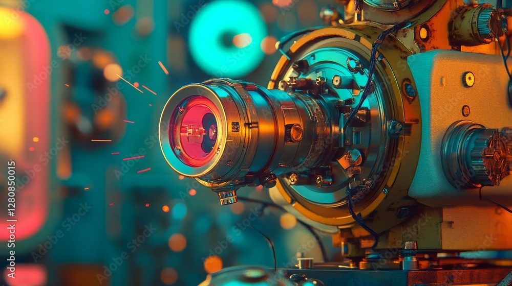 Poster intense sparks are produced by advanced laser operation in a high-tech environment