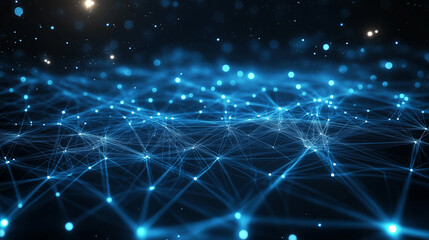 Revolutionizing Data Networks with Ai Integration and Glowing Digital Visualization. Generative Ai