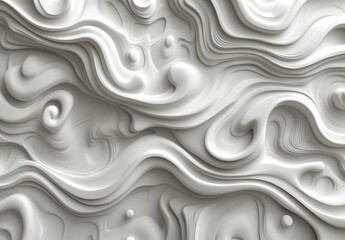 Fototapeta premium The background features an elegant seamless white wave texture pattern, characterized by a minimalist aesthetic and mono color design