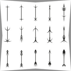 15 Custom sharp black minimalist arrows