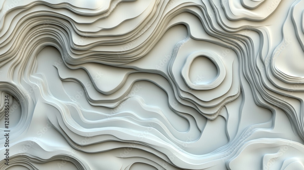 Poster a minimalist and stylish seamless white wave texture pattern background is presented in a monochroma