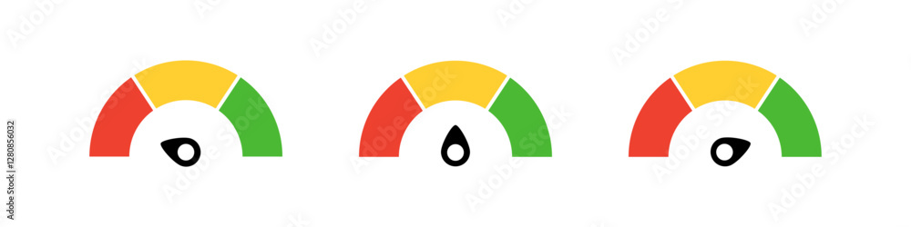 Aufkleber vector speedometer illustration. speed indicator. speedometer vector icon. scale speed.