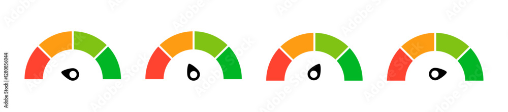 Poster speedometer vector icon. scale speed in flat style. vector speedometer illustration. speed indicator