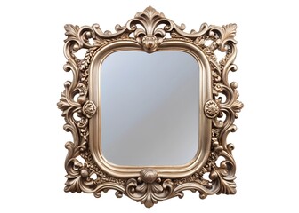beautiful mirror with frame isolated on a white background