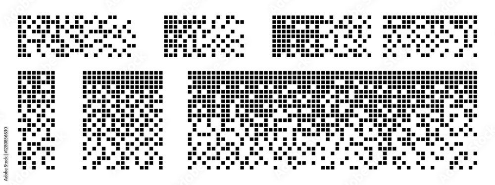 Poster pixel textures. pixel disintegration background. pixel effect. dispersed dotted pattern. disintegrat