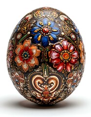 Easter egg on white background