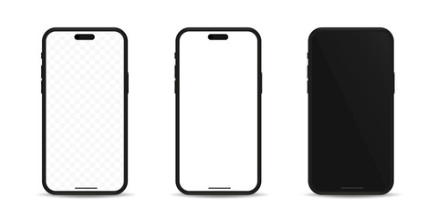 Realistic smartphone illustration. Realistic smartphone. Smartphone device. 3D phone