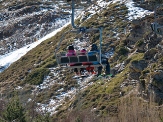 Chairlifts that go to the top of the ski resort so that skiers and snowboarders can start the...